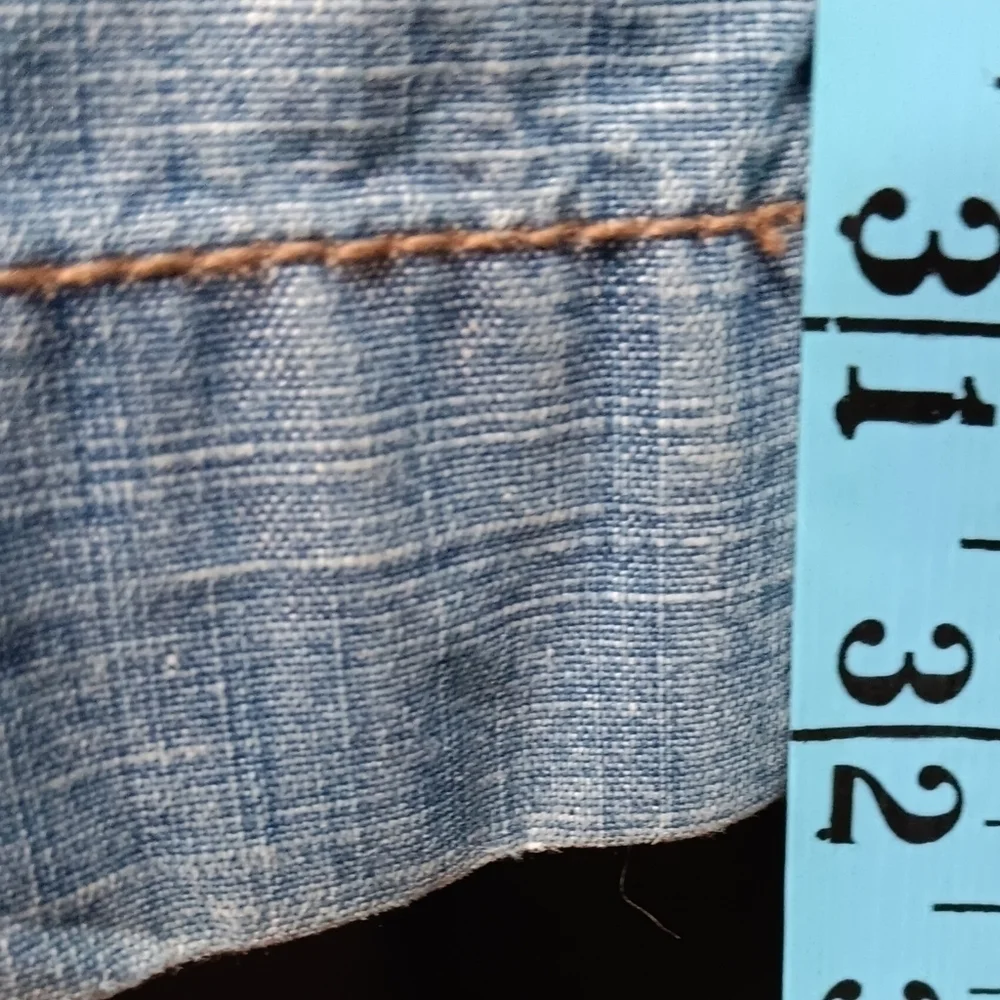 Calvin Klein Light Blue Low Rise Brazil Cut Wide Leg Jean Trousers Size 30/12